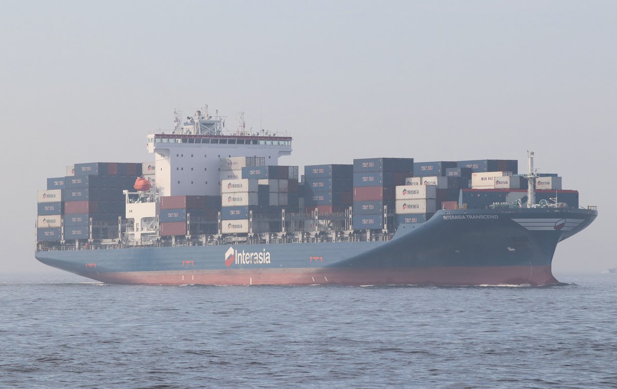 panamaru2's tweet photo. #INTERASIA_TRANSCEND #IMO9993858
#Container_Ship 3055TEU 30676GRT 203.00m
b-12/2024 JMU ARIAKE
#INTERASIA_LINES が #JMU_ARIAKE に6隻発注した #3055TEU_コンテナ船 の2番船でNS1航路で運用
本船は #JMU が開発 #WAN_HAI から多数受注した幅広最適船型コンテナ船と同型となります
20250616 https://t.co/gUugc8c3Mk