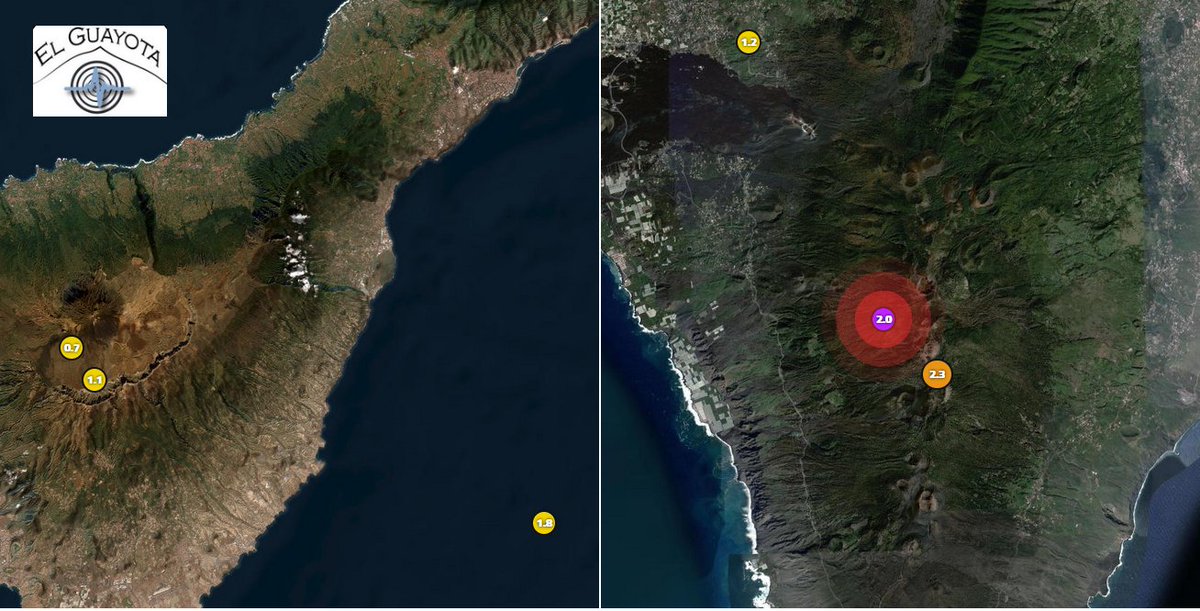 el_guayota's tweet photo. Sismos en Canarias en  las últimas 24 horas
A las 17:08 se registraron dos sismos consecutivos en la isla de La Palma. En Tenerife se localizaron dos eventos sísmicos. El sismograma muestra siete señales, lo que sugiere una posible actividad no localizada aún.
#canarias #tenerife https://t.co/6OwnwlIbRD