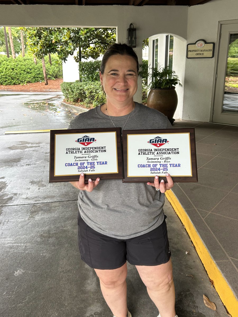 Congrats to our very own Tamara Griffis on being named by both GIAA and GACA as the Swim Coach of the Year for BOTH boys and girls!