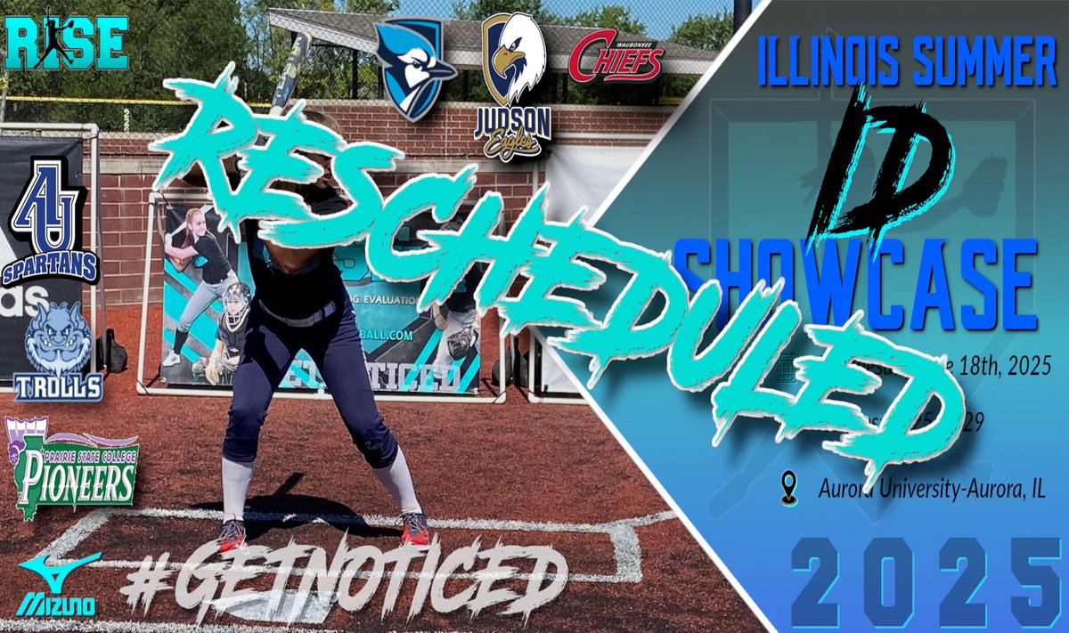 🚨Illinois Summer ID Showcase-RESCHEDULED 🚨

🗓 July 15th, 2025
🏟Aurora University-Aurora, IL
⏰ 9am start 
#getnoticed #Mizuno 

For more info and to register,
Click the 🔗➡️ form.jotform.com/201344125457146