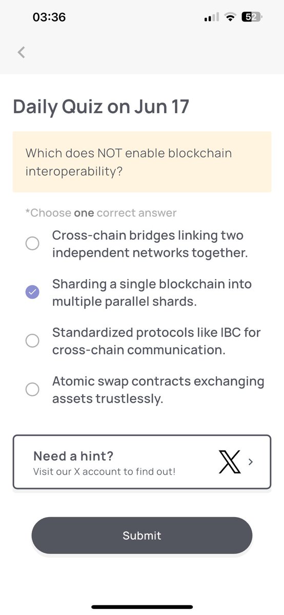 aecssm's tweet photo. Xeana wallet quiz answer jun 17
Answer: B https://t.co/2FXyd4YR0l