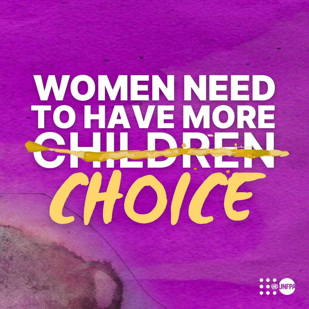 📣 Women are not responsible for declining fertility.

#TheRealFertilityCrisis is that people feel unable to create the families they want.

See what new research from @‌UNFPA—the @un sexual and reproductive health agency—reveals: unf.pa/rfc