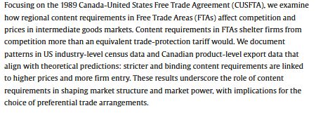 JIntlEcon's tweet photo. New at JIE: "Regional content requirements and market power: Lessons from CUSFTA", by Wanyu Chung (@econ_ub), Carlo Perroni (@warwickecon)

https://t.co/4rApJdjq07 https://t.co/bY3tUjP90l