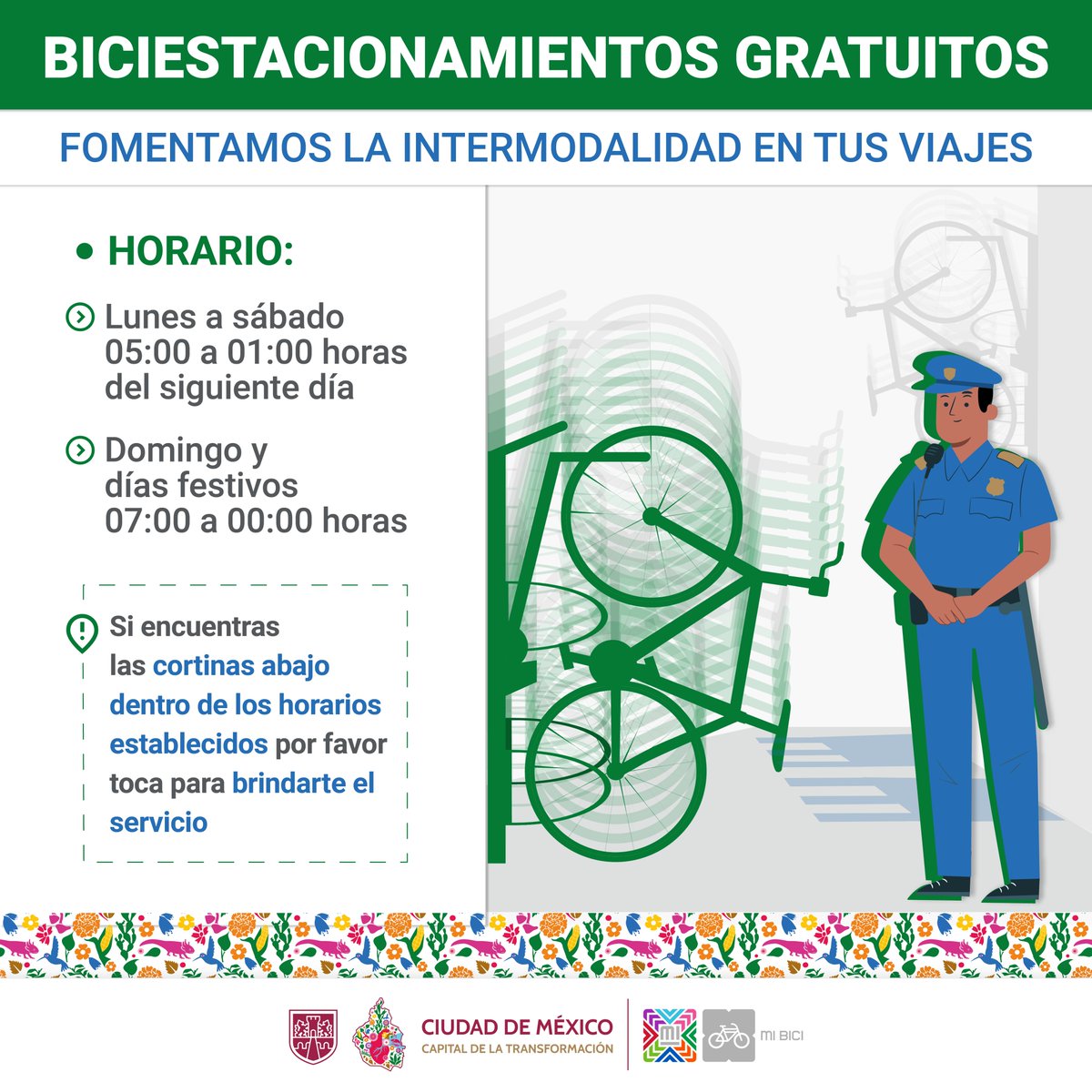La #TarjetaMI no solo es tu llave de acceso a los diferentes sistemas de transporte de la Ciudad, también lo es a los #Biciestacionamientos 🚲 💳