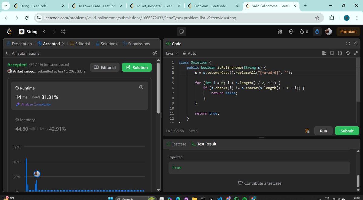 Aniket_dev_18's tweet photo. Day 16-17 of #100DaysOfCode
- Solved 2 question
1) 2114. maximum number of words found
2) 709. To Lower Case
@LeetCode
#letconnect #TechTwitter #BuildInPulic #LeetCode #Java #DSA #Connect #CodingChallenge #java #DSA #connect https://t.co/ZgBsPcNBEg