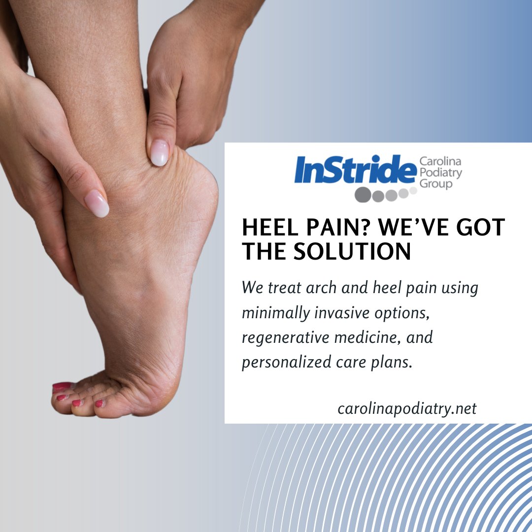 SCPodGroup's tweet photo. Heel pain from plantar fasciitis, achilles tendonitis, or spurs can stop you in your tracks. We use advanced diagnostics and non-invasive treatments to relieve pain and restore function, helping you get back on your feet.
🌐 https://t.co/YQz5DVw0qA
📞 803-285-1411
#CPG #feet https://t.co/tmyzUJ21eE