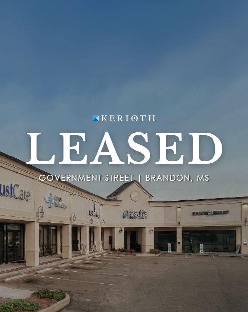 Just Leased! 991 SF of space off Government Street in Brandon, MS is officially leased. We’re excited to welcome a new tenant to one of our Brandon properties! For all your commercial real estate needs, contact Pratt Rogers at sproger@kerioth.com.