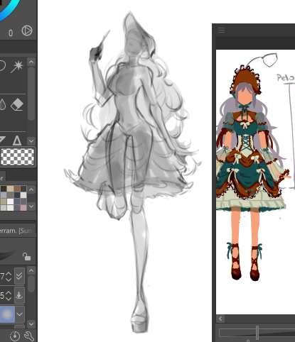 día 1 trabajando en estilizar mi anatomia para q no se vea tan tiesa . . .