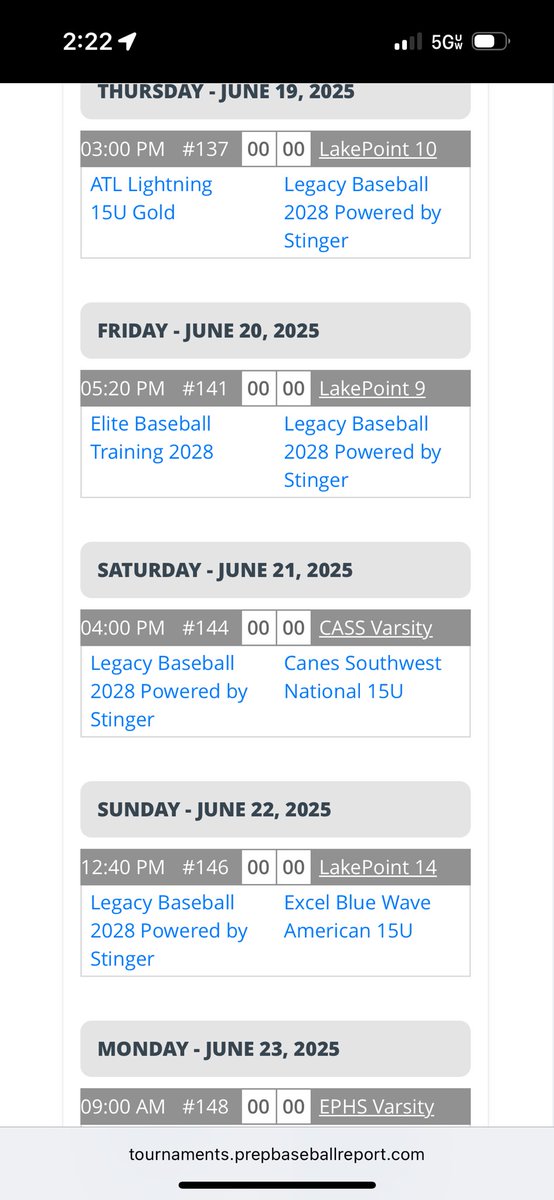 Blake Chatman (@blakechat2028) on Twitter photo Can’t wait to compete with <a href="/LegacyBaseball5/">Legacy Baseball SC</a> at PBR Lake Point in the 15u National Championship <a href="/ToddFriedman10/">Todd Friedman</a> <a href="/jkeller_10/">Jeremy Keller</a> <a href="/TyHooks2019/">Ty Hooks</a> <a href="/CoachBarrett22/">Doug Barrett</a> <a href="/HannumLuke/">Luke Hannum</a> <a href="/Coach_Angelou5/">Michael Angelou</a> <a href="/JakeMachado32/">Jake Machado</a> <a href="/PBRTournaments/">Prep Baseball Tournaments</a> <a href="/PrepBaseball_SC/">Prep Baseball South Carolina</a> <a href="/LakePointSports/">LakePoint Sports</a> Can’t wait to compete with <a href="/LegacyBaseball5/">Legacy Baseball SC</a> at PBR Lake Point in the 15u National Championship <a href="/ToddFriedman10/">Todd Friedman</a> <a href="/jkeller_10/">Jeremy Keller</a> <a href="/TyHooks2019/">Ty Hooks</a> <a href="/CoachBarrett22/">Doug Barrett</a> <a href="/HannumLuke/">Luke Hannum</a> <a href="/Coach_Angelou5/">Michael Angelou</a> <a href="/JakeMachado32/">Jake Machado</a> <a href="/PBRTournaments/">Prep Baseball Tournaments</a> <a href="/PrepBaseball_SC/">Prep Baseball South Carolina</a> <a href="/LakePointSports/">LakePoint Sports</a>