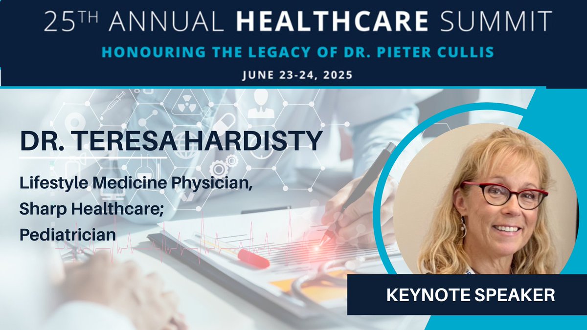 📣 #HCS25 Keynote: Dr. Teresa Hardisty, Lifestyle Medicine Physician &amp; Pediatrician! 

🧬 "Improving Longevity through TLC: Therapeutic Lifestyle Change"

Learn how lifestyle medicine can prevent &amp; reverse chronic disease.

🎟️ Register now 👉 healthcaresummit.ca
