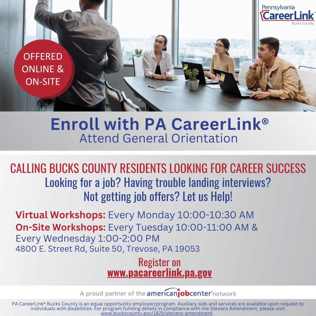 PA CareerLink® Bucks County tweet media