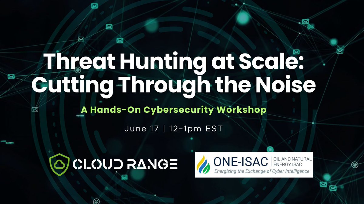 Join us on 6/17 for a free, hands-on workshop in partnership with ONE-ISAC—#ThreatHunting at Scale: Cutting Through the Noise.

Learn to:
🕵️‍♂️Detect rogue processes &amp; DLLs
🔍Use goMeeb &amp; LightRAG to separate noise / real threats
↔️Spot lateral movement
hubs.la/Q03shYvK0