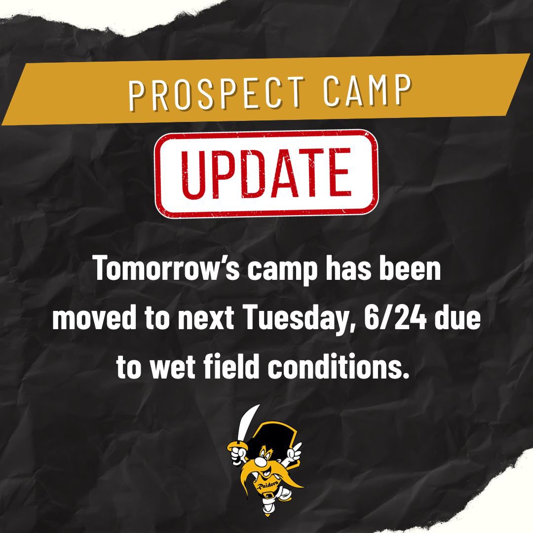 3Rsoftball's tweet image. Mother Nature wins again! Camp will be pushed back to next Tuesday, June 24th.
Be on the lookout for future camp opportunities in July and August.
