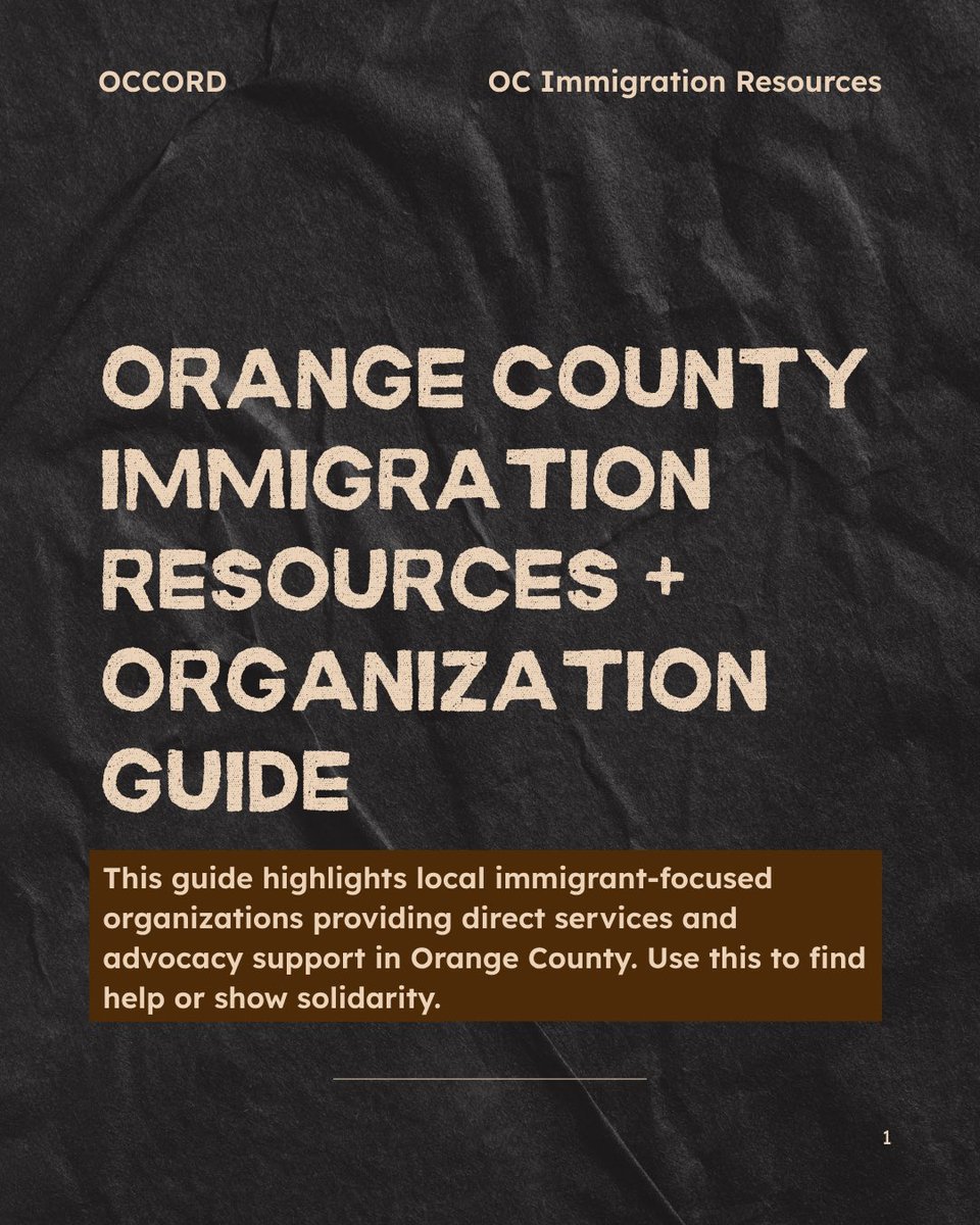 OCCORD_'s tweet photo. 📣 Our OC Immigration Resource Guide is live.

From citizenship help to community defense, these orgs have our backs.
#ImmigrantRights #OCProtests #BuildTheResistance https://t.co/rLMgPHZ7iW