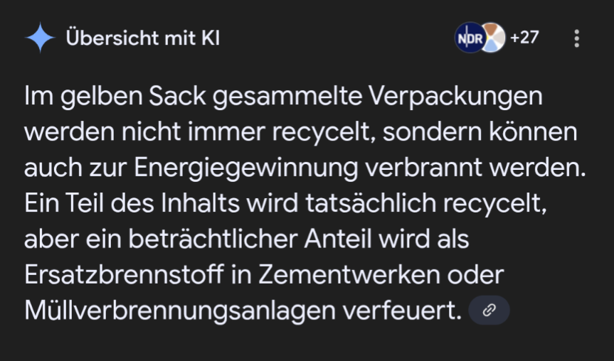 Ich kann mich an Kritik erinnern dass der Hausmüll mit Kunststoff aus dem gelben Sack vermischt wurde, um den nötigen Brennwert zu erreichen.
Scheint auch immer noch so zu sein.