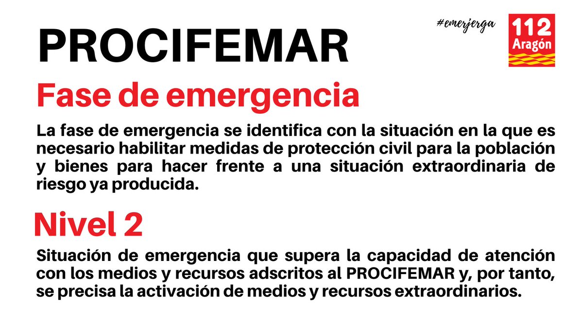 El <a href="/GobAragon/">Gobierno de Aragón</a> ha elevado a Nivel 2 la fase de #emergencia del Plan Especial de #ProtecciónCivil por Fenómenos Meteorológicos Adversos (PROCIFEMAR) y ha solicitado la intervención de la Unidad Militar de Emergencias <a href="/UMEgob/">UME</a> para paliar los daños ocasionados por las #tormentas en