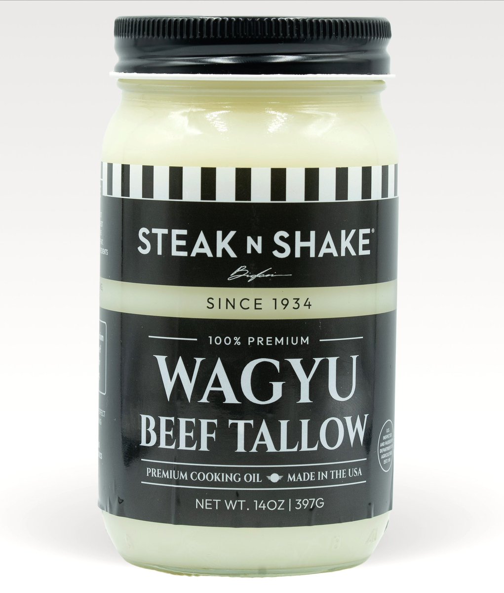 Wagyu Beef Tallow for home cooking will also be available for sale at all restaurants starting June 23. 

Steak n Shake is now the home of Beef Tallow!  

Go MAHA! 🇺🇸
Go RFK fries! 🍟