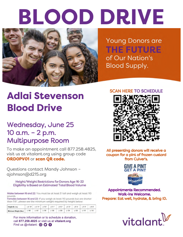 Join SHS for an Annual Blood Drive, honoring the Highland Park 4th of July Tragedy.
🩸 Date: Wed, June 25th
🕙 Time: 10AM–2PM
📍 Location: PWC Multipurpose Rooms
Donors must be at least 16 &amp; weigh a min of 110 lbs to participate. Save lives &amp; honor our community.
@shspatriot