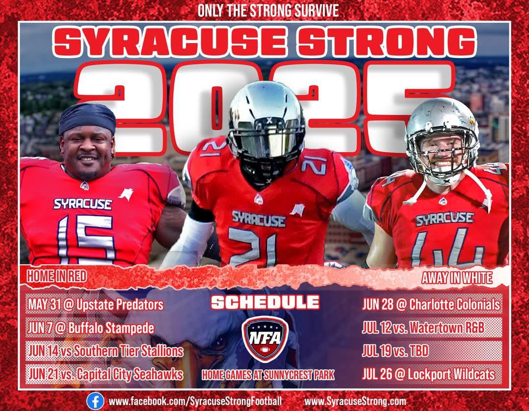 StrongSyracuse's tweet photo. What up?! Here’s our schedule for the season this year. 📢‼️ https://t.co/KrdnKZNFzP