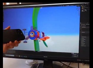yeah but that's inside the viewport of a 3d modelling and animation app. Not a console. 

this is awesome