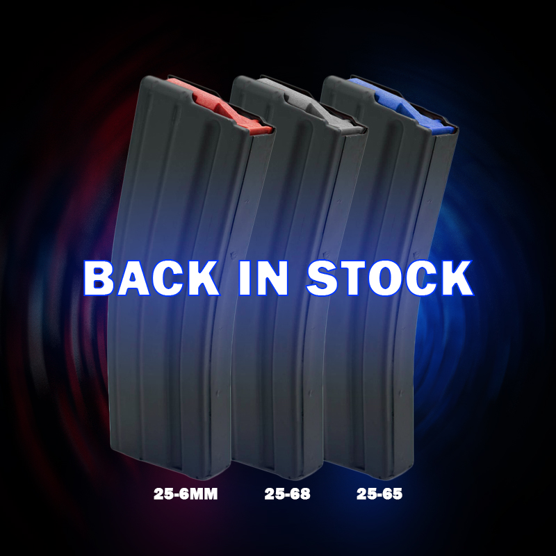 25rd 6ARC, 6.8SPC and 6.5 Grendel mags are back in stock!  #AR15mags #GotYourSix #pewpewpewpew #riflemagazines