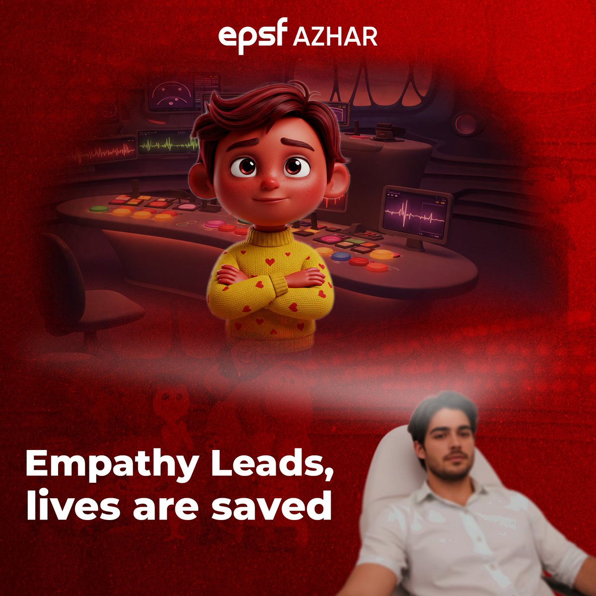 Inside every one of us, there’s a little voice called "Empathy".💙

On World Blood Donor Day, we celebrate that voice.

We celebrate you—the hero who listens when Empathy says:
"Someone out there needs your drop of blood… Don’t wait."

#WorldBloodDonorDay #EPSF_AZHAR
#insideout