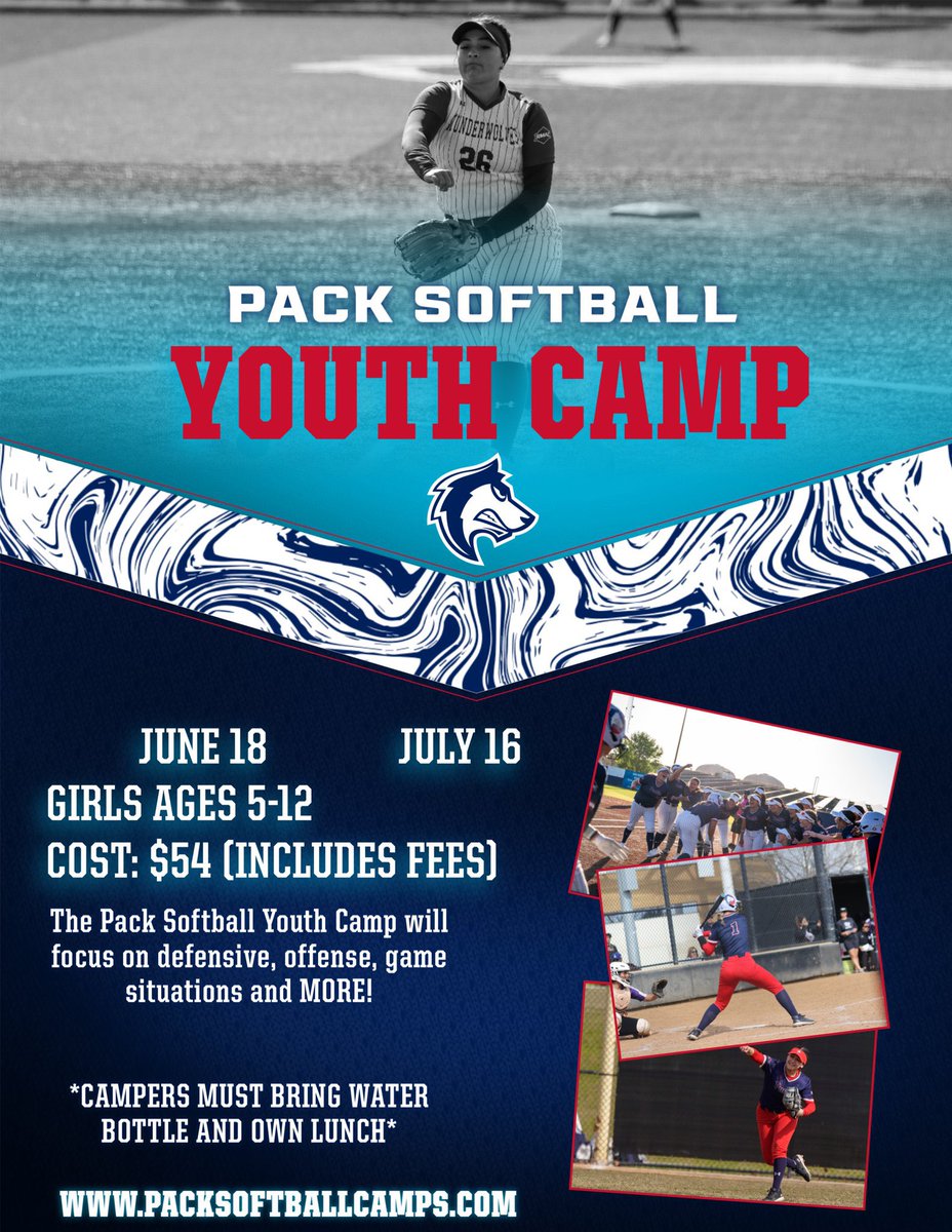 CSU-Pueblo Softball (@csupsoftball) on Twitter photo π₯ Sign up today for one of <a href="/CSUPsoftball/">CSU-Pueblo Softball</a> Summer Youth Camp
Two camp dates are available
Each camp is open to girls 5-12 years old and cost is $54 (includes fees)
REGISTER β‘οΈ bit.ly/4lc7fC8
#DevelopingChampions π₯ Sign up today for one of <a href="/CSUPsoftball/">CSU-Pueblo Softball</a> Summer Youth Camp
Two camp dates are available
Each camp is open to girls 5-12 years old and cost is $54 (includes fees)
REGISTER β‘οΈ bit.ly/4lc7fC8
#DevelopingChampions