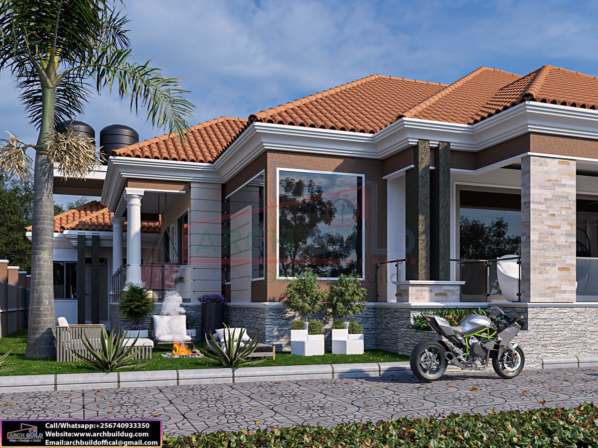 ArchBuildUg's tweet image. 4 – Bedroom house plan on 50*100ft ____________________________________________
 GROUND FLOOR. 
• Entrance veranda/shade 
• Living room • Dining room 
• Open kitchen concept 
• Kitchen island (breakfast dining) 
• Kitchen veranda 
• General bath (powder room) 
• Maids&apos;…