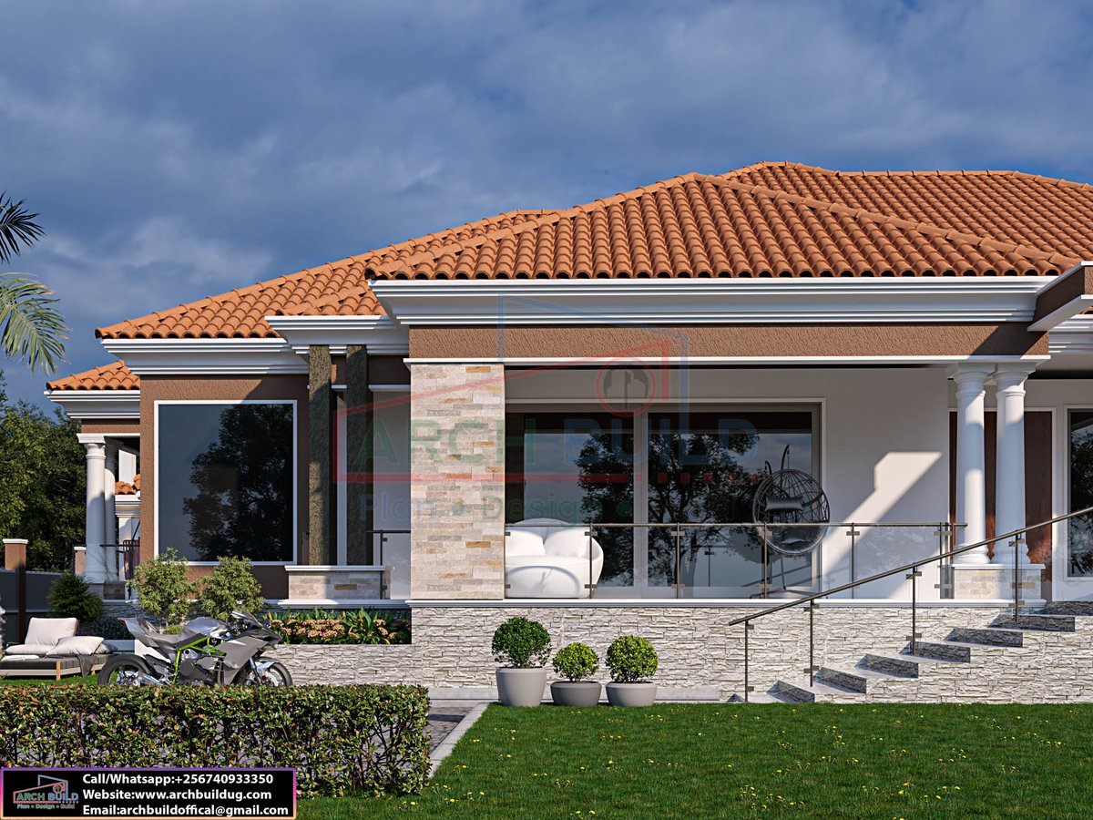 ArchBuildUg's tweet image. 4 – Bedroom house plan on 50*100ft ____________________________________________
 GROUND FLOOR. 
• Entrance veranda/shade 
• Living room • Dining room 
• Open kitchen concept 
• Kitchen island (breakfast dining) 
• Kitchen veranda 
• General bath (powder room) 
• Maids&apos;…