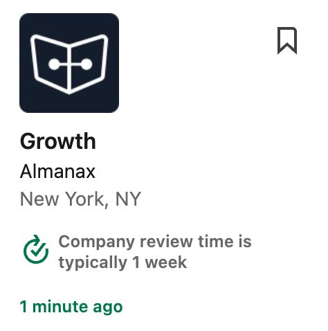 Almanax is growing and I’m hiring someone to work directly with me in NYC.
This is a high-impact Growth role and our first non-technical hire: looking for a hungry generalist that can help us grow the next 10x.

Know anyone great?