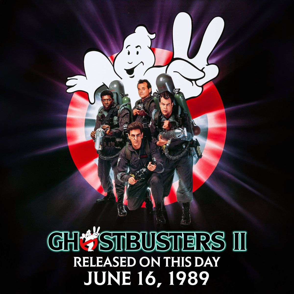 Happy 36 year anniversary to Ghostbusters 2. 🤘 👻 🚫 #Ghostbusters2