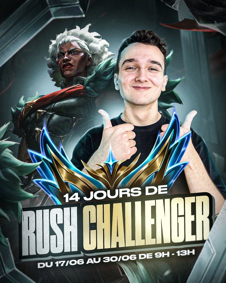 Je pars en vacances le 1er Juillet, histoire donc d'avoir un objectif jusque là :

14 jours pour passer Challenger sur Ambessa

Du 17 au 30 juin, tous les matins 9h

Départ Master 676 LP =&gt; 1050 LP pour le Challenger