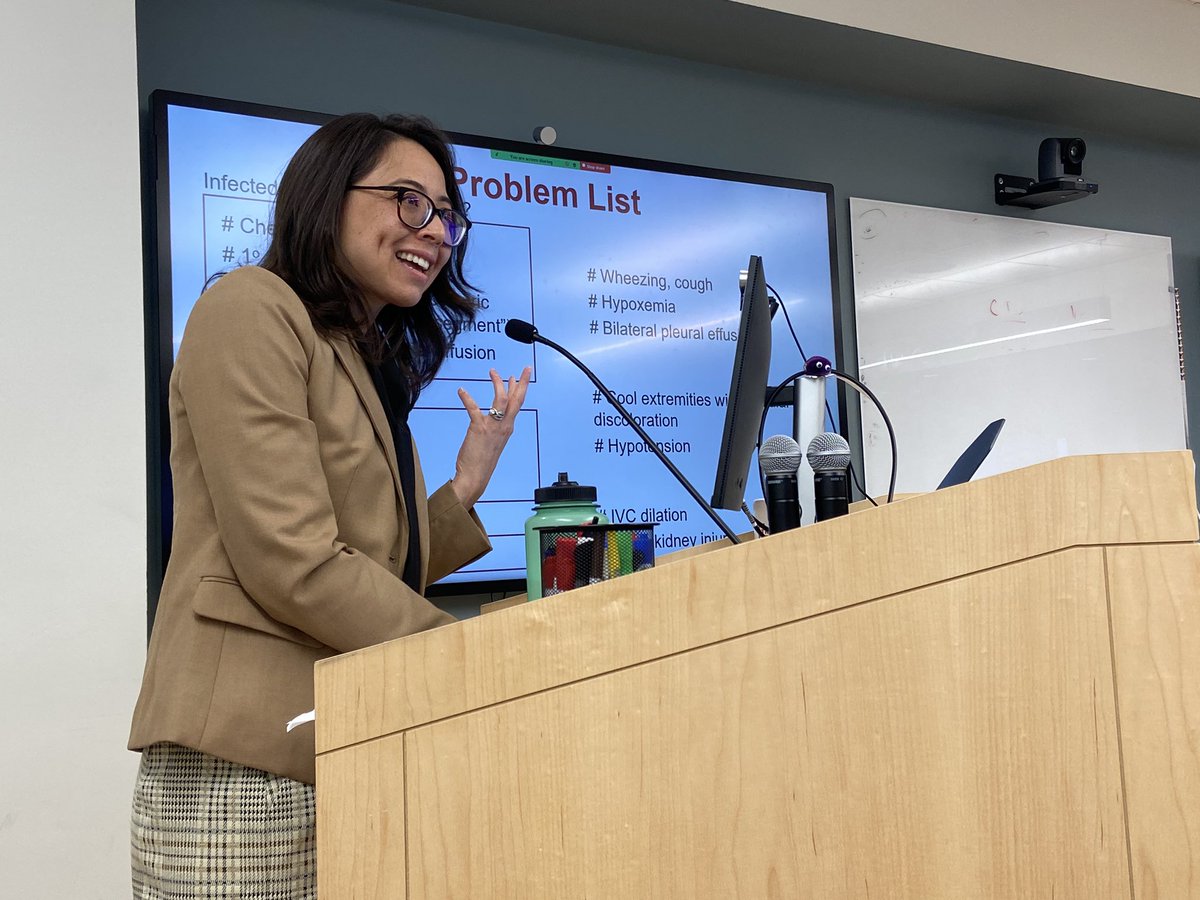 NEJM CPC (@nejmcpc) on Twitter photo Today was the first @nejmcpc of the 25-26 academic year, featuring Dr Alyssa Castillo from <a href="/CUDivofID/">CU Infectious Diseases</a>
Tough case involving protean findings
🔸leukocytosis
🔸recent MVA
🔸pericardial effusion
Dr Castillo gave a masterclass in clinical reasoning & problem list refinement Today was the first @nejmcpc of the 25-26 academic year, featuring Dr Alyssa Castillo from <a href="/CUDivofID/">CU Infectious Diseases</a>
Tough case involving protean findings
🔸leukocytosis
🔸recent MVA
🔸pericardial effusion
Dr Castillo gave a masterclass in clinical reasoning & problem list refinement