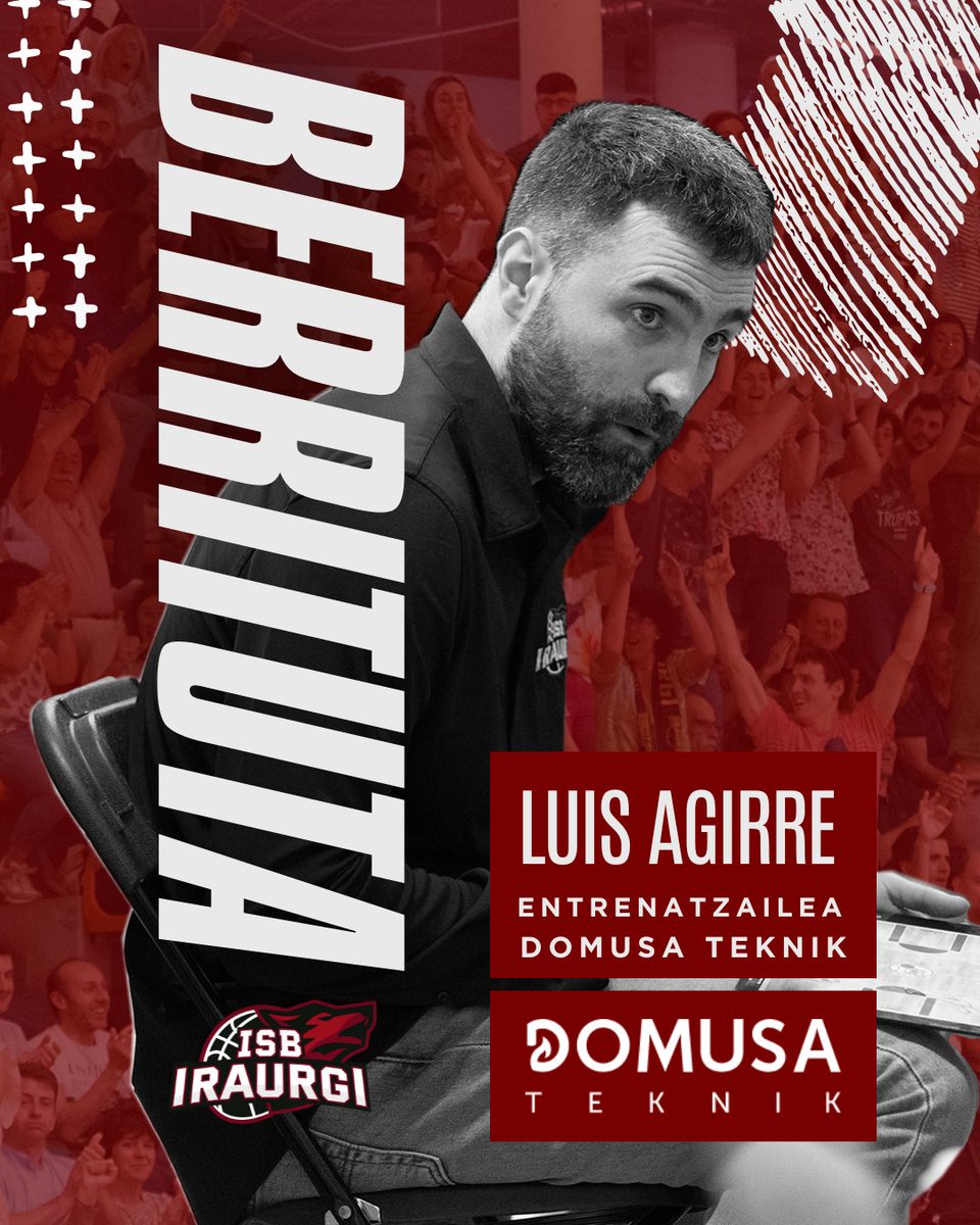 ➕1⃣ BESTE URTEBETEZ

🐺 Luis Agirre "Katxi" izango da 25/26 denboraldian Domusa Teknik ISBko entrenatzailea.

👉 Azpeitiarrak LF Challengeko proiektua zuzenduko du beste denboraldi batez.

💪 Egurre eta zorte on, Katxi!