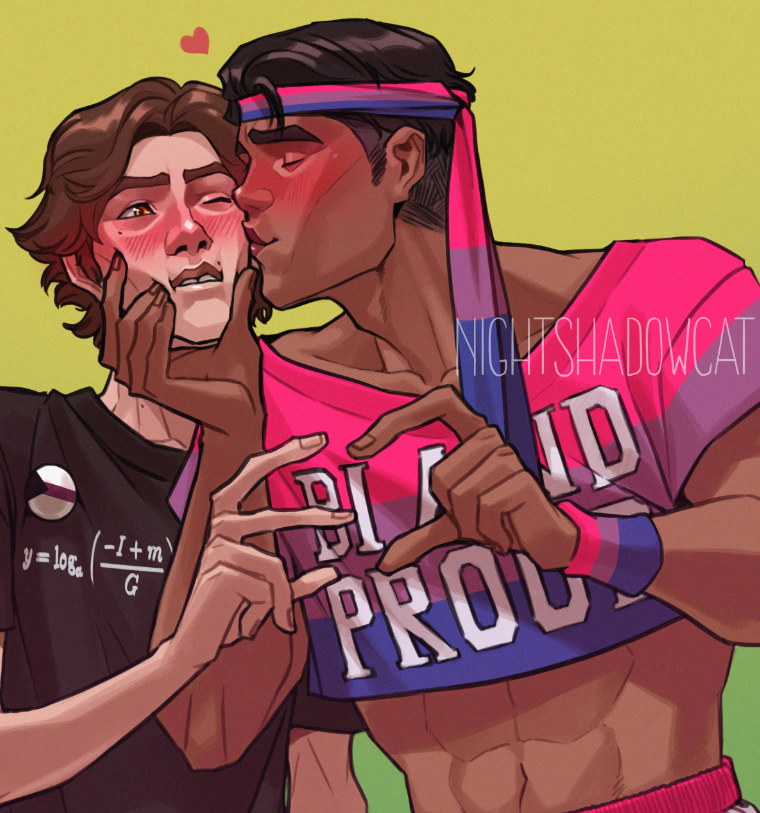 NightshadowCatS's tweet photo. Here's the second jayvik fanart I wanted to draw for Pride!

#jayvik #jaycexviktor #viktorarcane #jaycetalis #fanart #arcane #arcanefanart #leagueoflegends #pride #bi #ace #demi #digitalart https://t.co/VLEDuHdSql