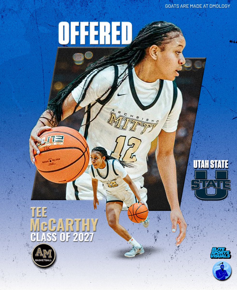 DMOLOGY (@dmologyworld) on Twitter photo Congrats, Tee McCarthy (<a href="/TMcCarthy2027/">Tiera McCarthy</a>)!
2027 McCarthy has received an offer from Utah State (<a href="/USUWBasketball/">USU Women's Hoops</a>).
DMOLOGY, fostering global leaders by cultivating greatness on and off the court.
#DMOLOGY Congrats, Tee McCarthy (<a href="/TMcCarthy2027/">Tiera McCarthy</a>)!
2027 McCarthy has received an offer from Utah State (<a href="/USUWBasketball/">USU Women's Hoops</a>).
DMOLOGY, fostering global leaders by cultivating greatness on and off the court.
#DMOLOGY