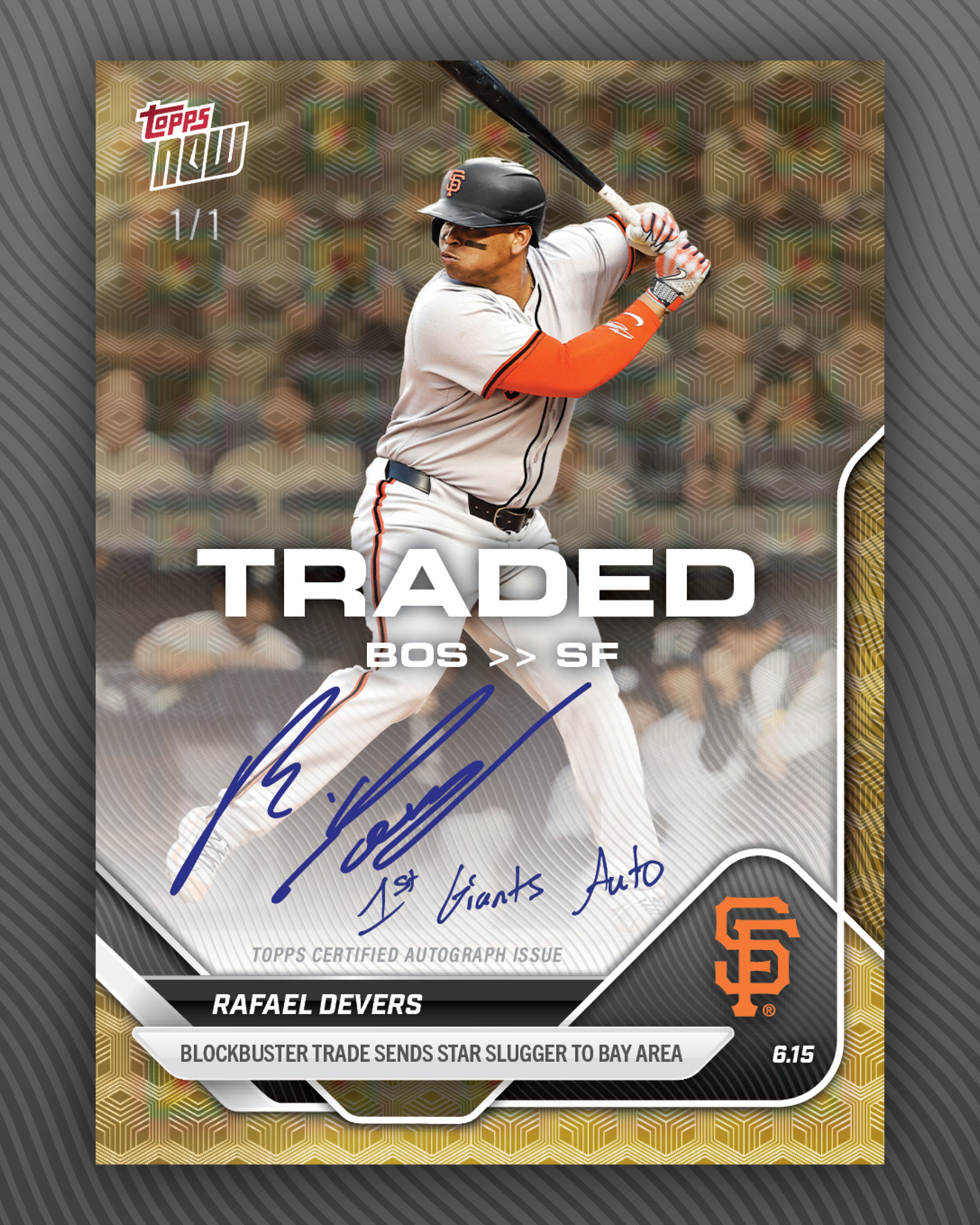 topps dynasty Rafael devers auto 直筆サイン RAFAEL DEVERS On Card Auto /25 2024 Topps Tier One Red Sox