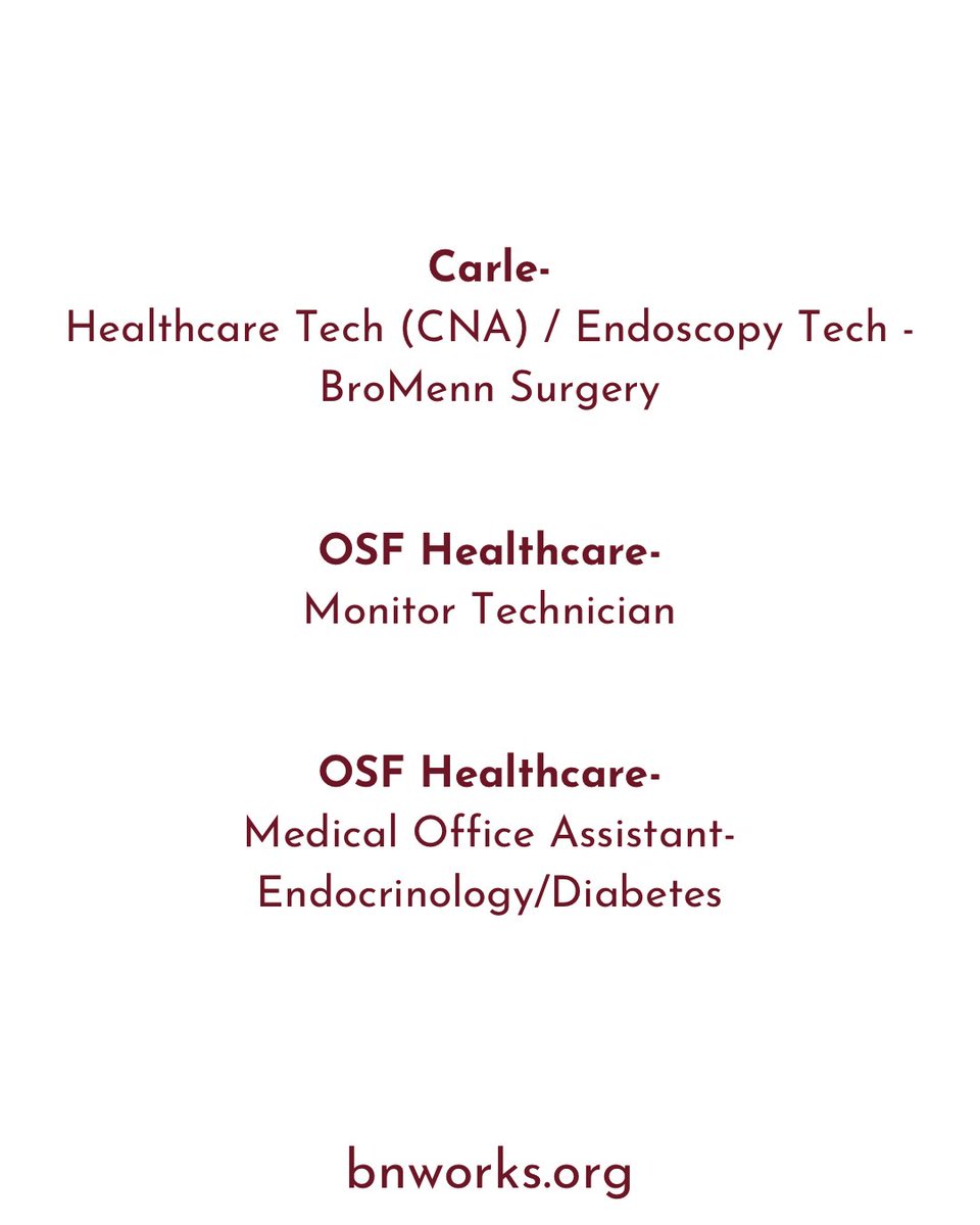 New healthcare job openings recently posted to our job board!