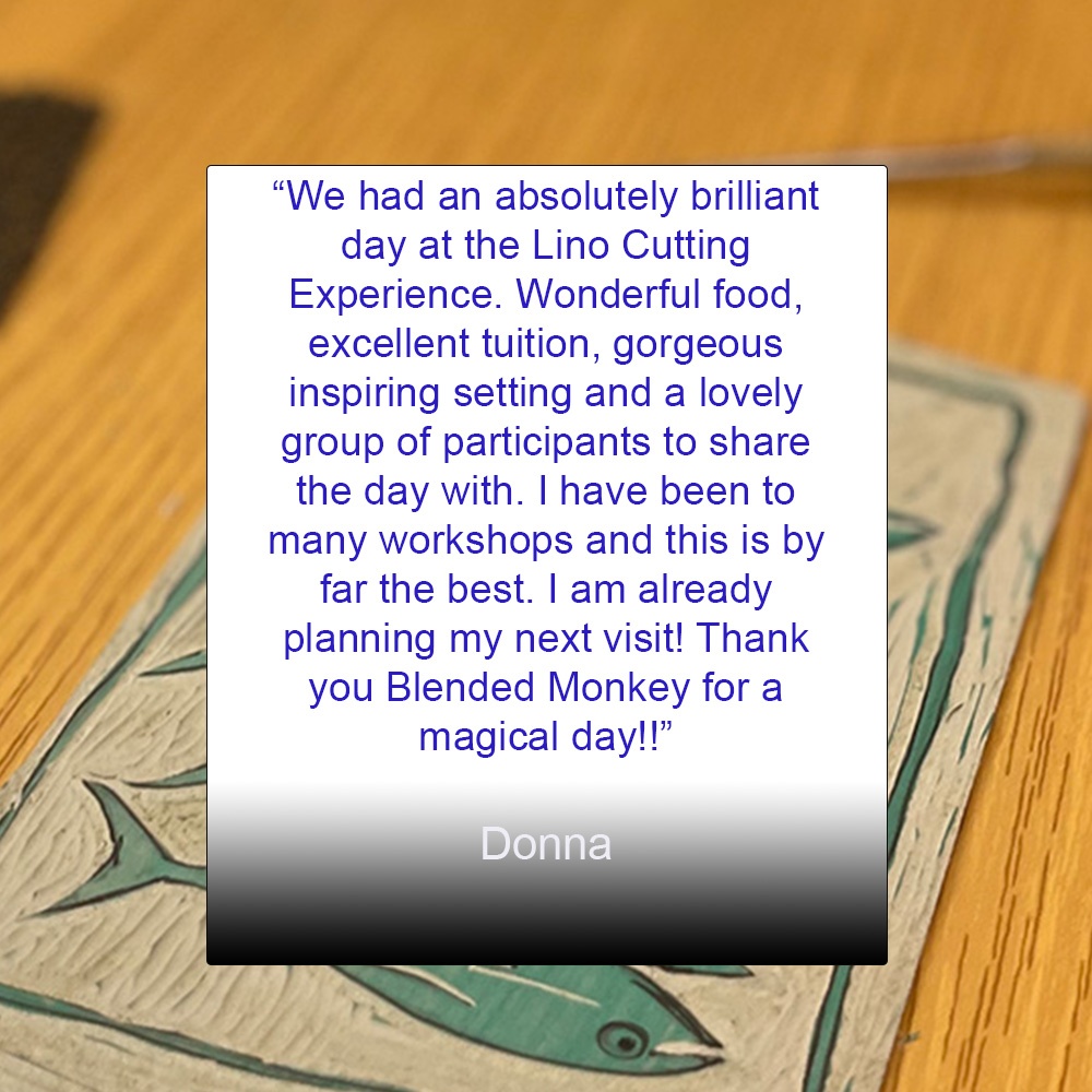 blended_monkey's tweet image. Check out another lovely review about yesterday&apos;s lino printing experience here in our Blended Monkey Studios &amp;amp; gardens. We&apos;re so pleased everyone enjoyed their day!

Our next lino printing experience is on 16 August l8r.it/8jBd

#linoprinting #linoprintingnearme