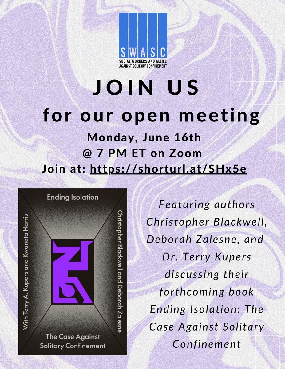 Social Workers & Allies Against Solitary tweet media