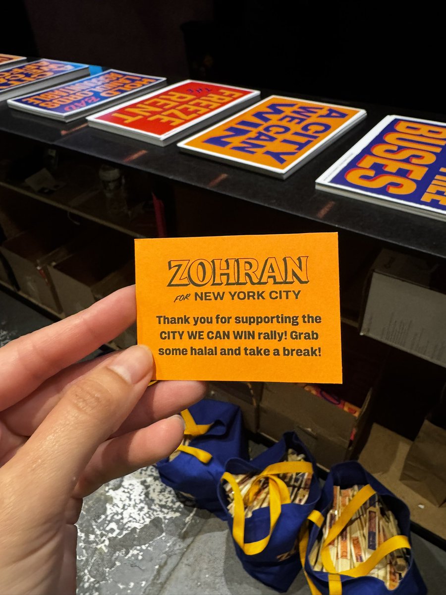 a campaign run by and for actual new yorkers who actually live in new york and do actual new york things — down to feeding volunteers via halal cart vouchers (the same halal cart that is always outside of terminal 5!)