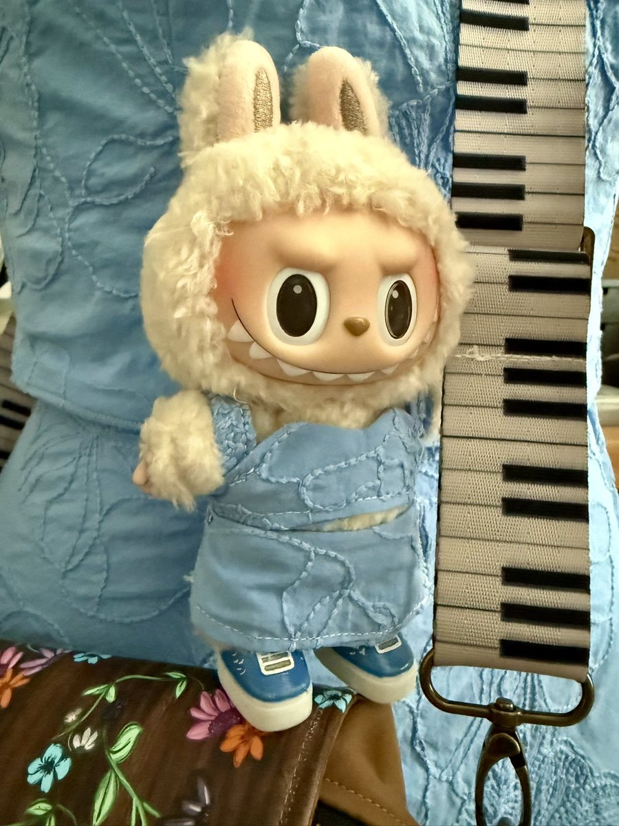 Hey kids tonight is my birthday 🎂 

Since 1989 is my favorite album I made this outfit inspired in the dress <a href="/taylorswift13/">Taylor Swift</a> wore for the eras tour film premiere. I even made a matching outfit for my labubu 🥰🩵 <a href="/taylornation13/">Taylor Nation</a>