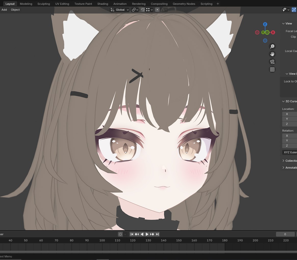 Still very early in the texturing process. I am trying to get a nice &amp; clean look with this character.

#blender #b3d