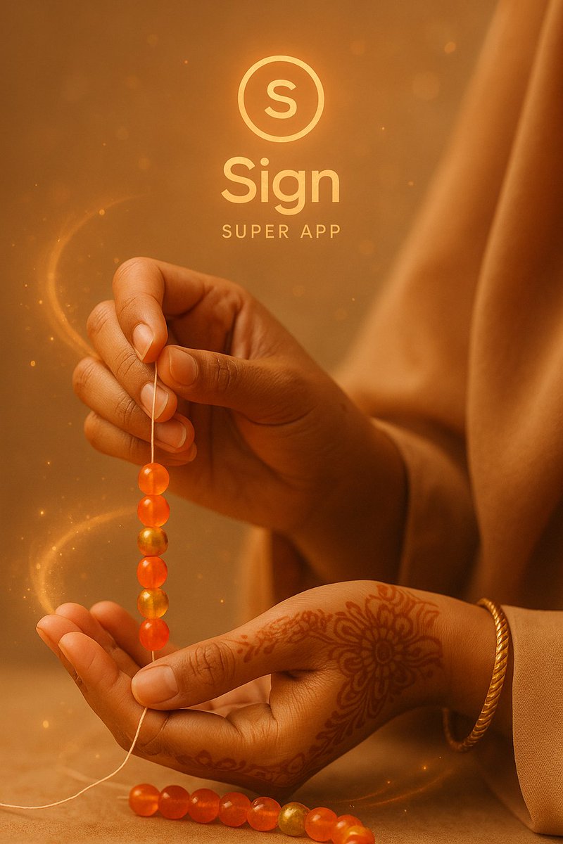 Mayam (@kay_jay989) on Twitter photo Letβs keep it chill today πππ½ββοΈ
Have you ever tried threading beads in silence?
Itβs like therapy.
Now imagine a super app that threads your digital life
Your wallet, your identity, your future all in one smooth stringπ―π§‘
That's <a href="/sign/">Sign π§‘π</a> simple, secure, and soulfulπ₯ Letβs keep it chill today πππ½ββοΈ
Have you ever tried threading beads in silence?
Itβs like therapy.
Now imagine a super app that threads your digital life
Your wallet, your identity, your future all in one smooth stringπ―π§‘
That's <a href="/sign/">Sign π§‘π</a> simple, secure, and soulfulπ₯