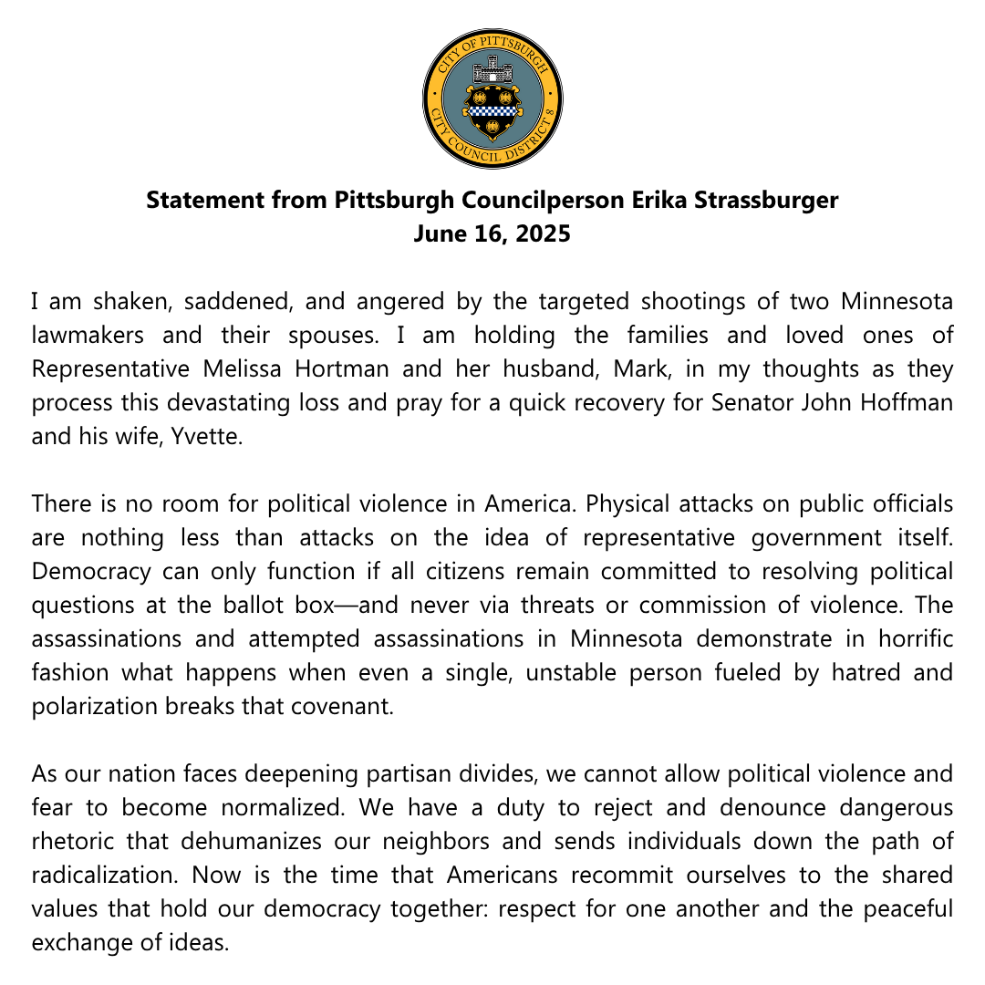 There is no room for political violence in America. Period.