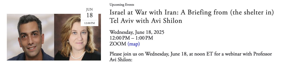 columbiafsi (@columbiafsi) on Twitter photo Join <a href="/ColumbiaIIJS/">Institute for Israel and Jewish Studies @ Columbia</a> Co-Director <a href="/Rebecca_Kobrin/">Rebecca Kobrin</a> and former <a href="/Columbia/">Columbia University</a> visiting faculty member <a href="/shilonavi/">avi shilon</a> for an in-depth conversation about Israel at war with Iran on Wednesday, June 18 at 12 PM ET. Register here: iijs.columbia.edu/upcoming-events Join <a href="/ColumbiaIIJS/">Institute for Israel and Jewish Studies @ Columbia</a> Co-Director <a href="/Rebecca_Kobrin/">Rebecca Kobrin</a> and former <a href="/Columbia/">Columbia University</a> visiting faculty member <a href="/shilonavi/">avi shilon</a> for an in-depth conversation about Israel at war with Iran on Wednesday, June 18 at 12 PM ET. Register here: iijs.columbia.edu/upcoming-events