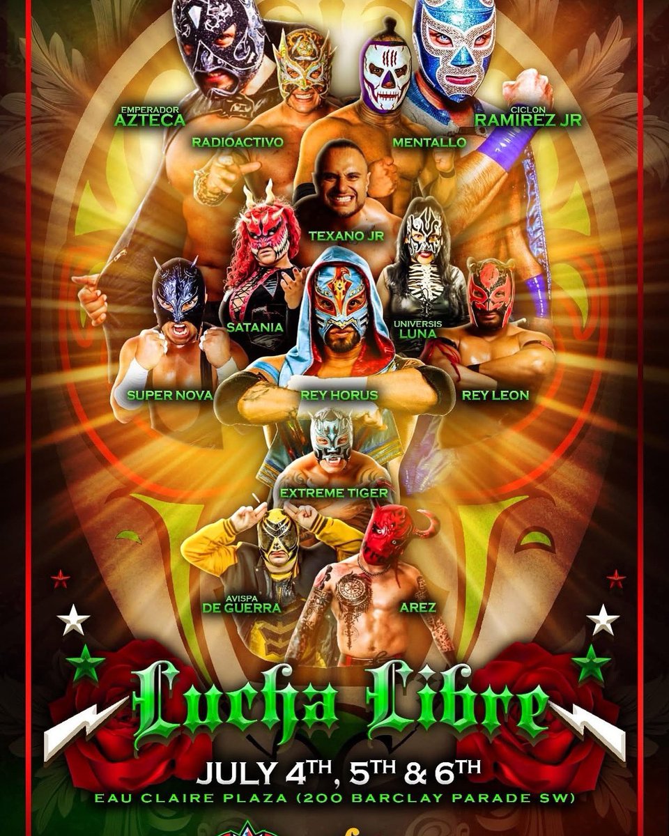 I’ll be taking flight as I make my way up to Calgary, Alberta Canada for some Lucha Libre action at MexiFest July 4th, 5th and 6th 
Hope to see you all Buzzing There 🐝🐝