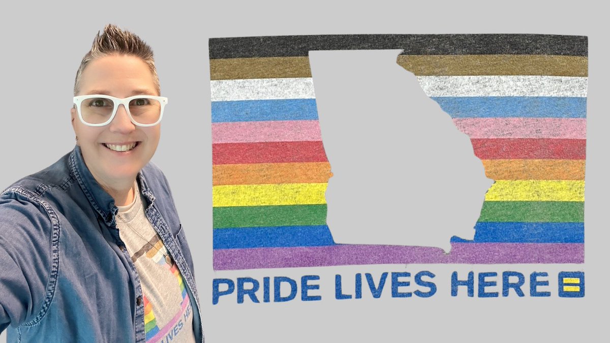 Wearing my newest <a href="/HRC/">HRC</a> #LGBTQPride Georgia t-shirt. 
PRIDE LIVES HERE
#PrideMonth 
T-Shirt # 222