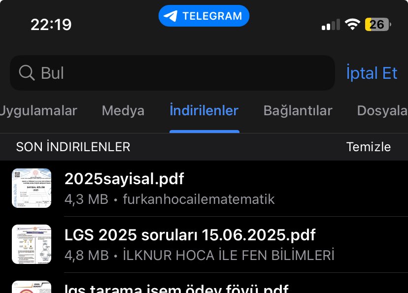 altntsfrht's tweet photo. @ilteris_han @MilliEgitimBak @Yusuf__Tekin Bugün bir yerlere bildireyim diye tekrardan kanala girdiğimde ise “bu kanala ulaşılamıyor” uyarısını gördüm.. ama halen indirilenler kısmında paylaşılan sorular pdf halinde görünüyor.. ben bulamadım ama muhtemelen bu kanaldan sınav bitmeden paylaşılmış olduğu tespit ediliyordur https://t.co/ZklwfK5Ap2