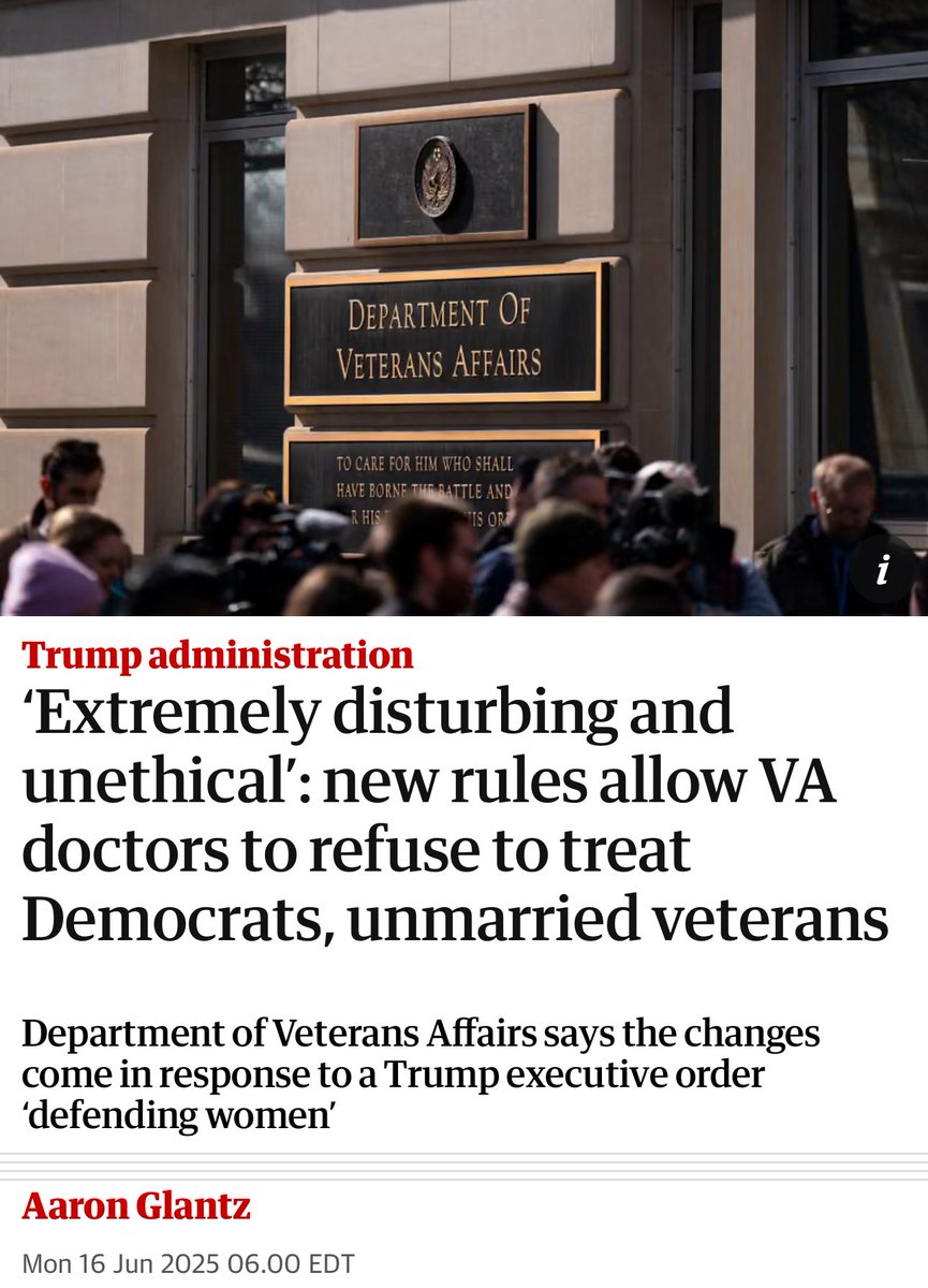 My office has received many calls from veterans worried they will be denied care by <a href="/DeptVetAffairs/">Veterans Affairs</a> because of their political affiliation or marital status. I call on <a href="/SecVetAffairs/">VA Secretary Doug Collins</a> Doug Collins to provide a full briefing to Congress and release all relevant documents to the